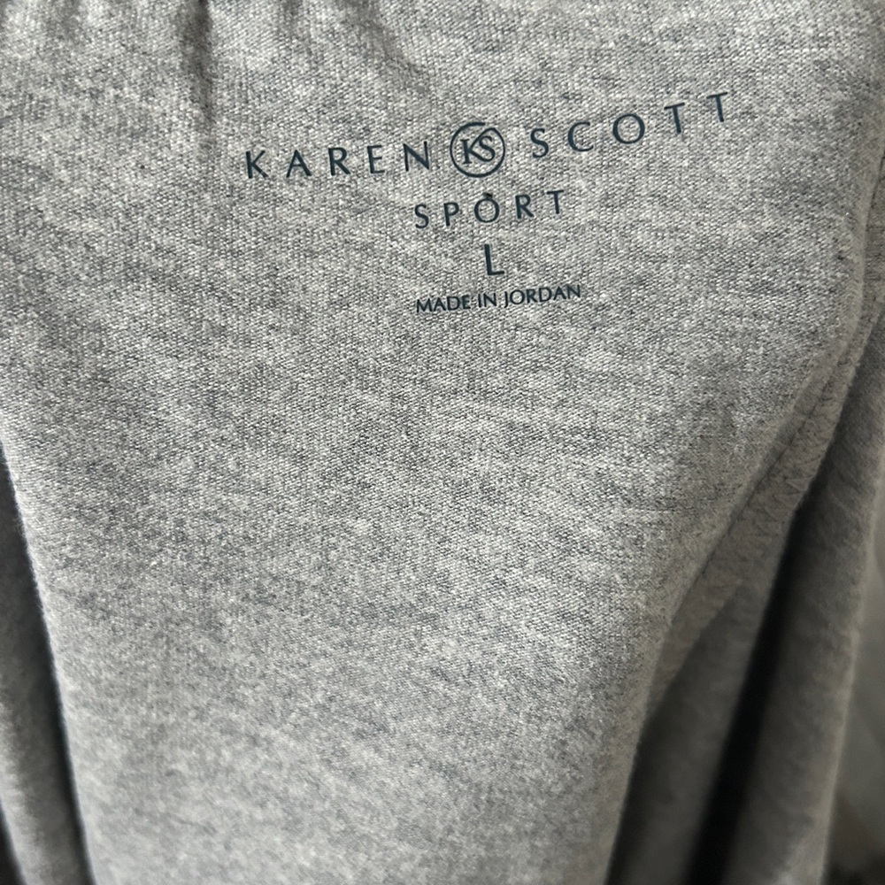 Karen Scott  Sport Skimmer in Smoke Grey Cropped Lounge Capris - Picture 6 of 7